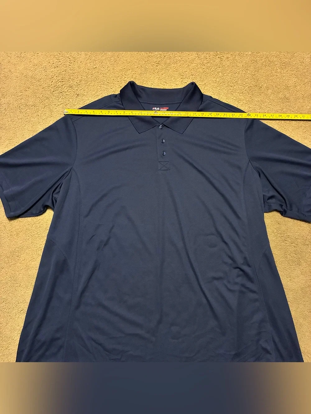 Men’s Fila Sport Athletic Fit Blue Navy Golf Polo Tee Shirt Sports Top 4XL